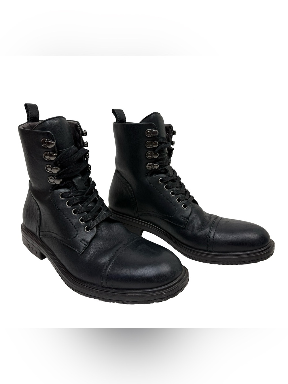 John Varvatos Star Harden Mens Size 8 Black Outdoor Motorcycle Combat Boots